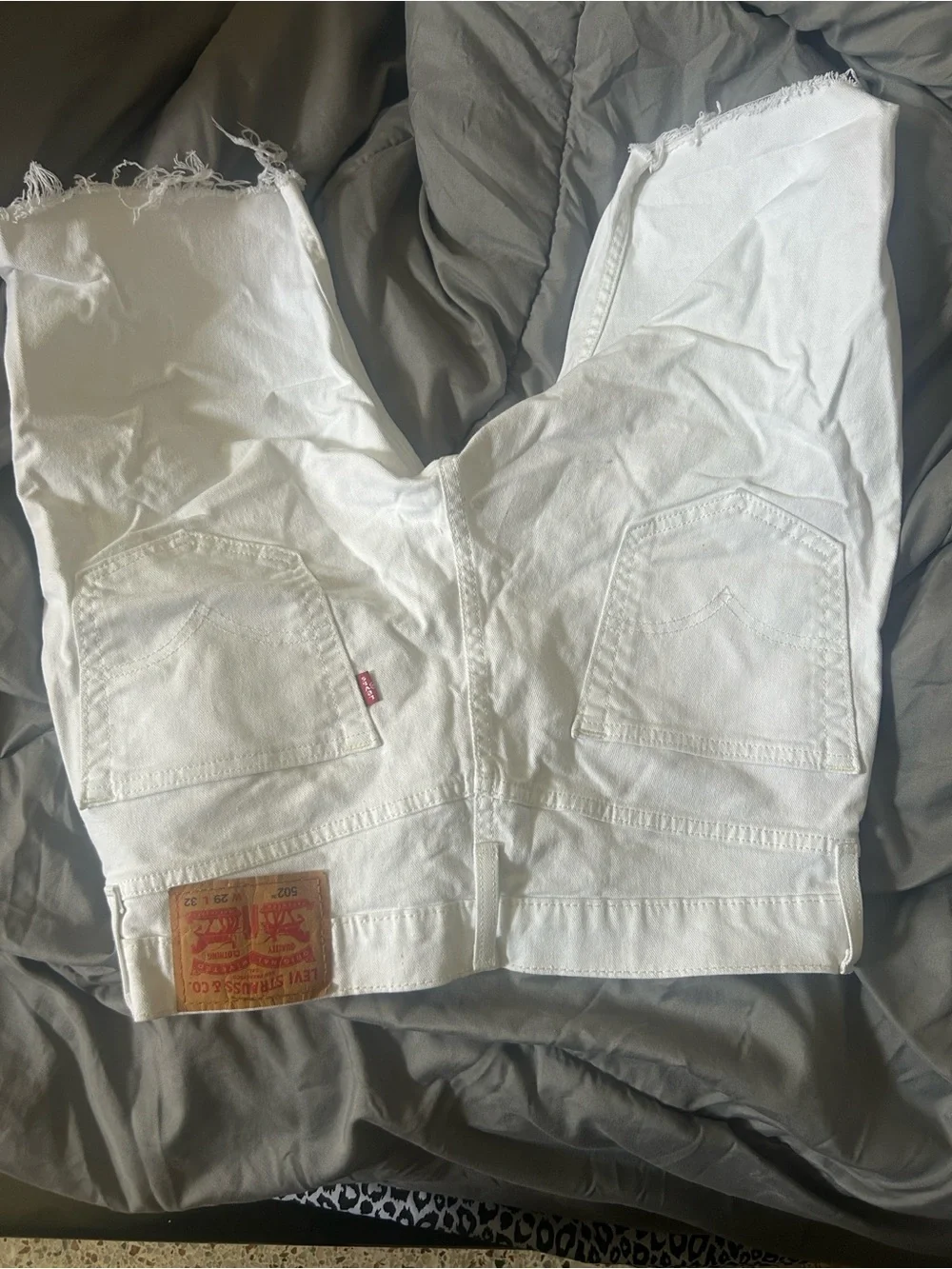 Levi's men  White High-Rise Straight Denim Jeans